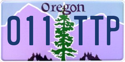 OR license plate 011TTP