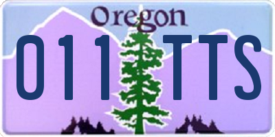 OR license plate 011TTS