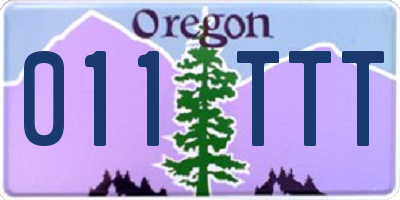 OR license plate 011TTT