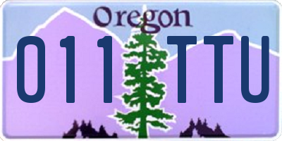OR license plate 011TTU
