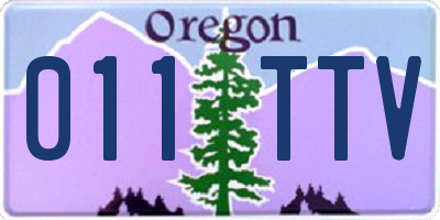 OR license plate 011TTV