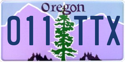 OR license plate 011TTX