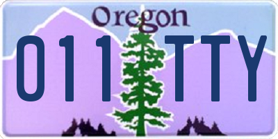 OR license plate 011TTY