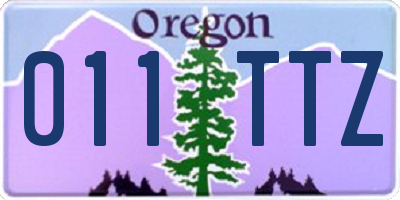 OR license plate 011TTZ