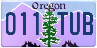 OR license plate 011TUB