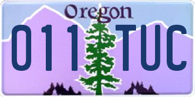 OR license plate 011TUC