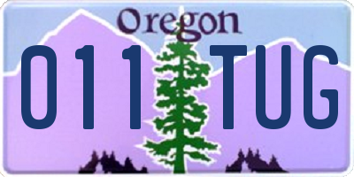 OR license plate 011TUG