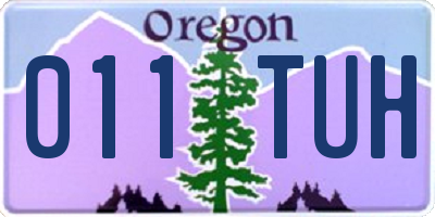 OR license plate 011TUH