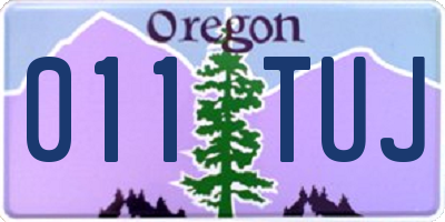OR license plate 011TUJ