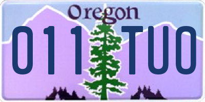 OR license plate 011TUO