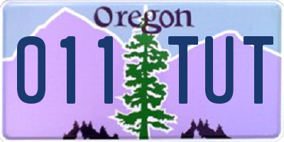 OR license plate 011TUT