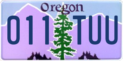 OR license plate 011TUU