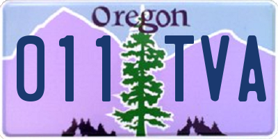 OR license plate 011TVA