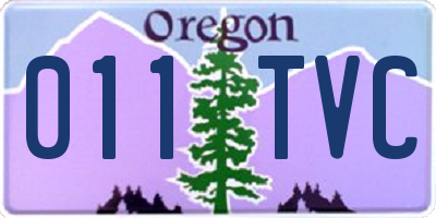 OR license plate 011TVC