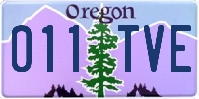 OR license plate 011TVE