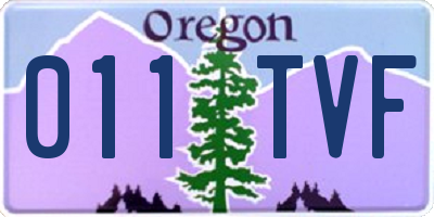 OR license plate 011TVF