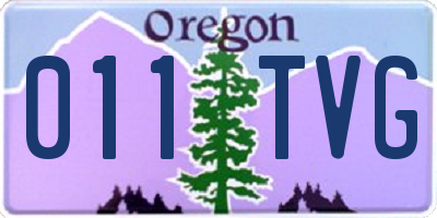OR license plate 011TVG