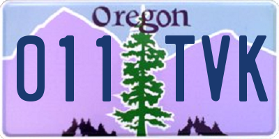 OR license plate 011TVK