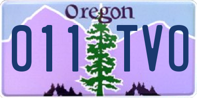 OR license plate 011TVO