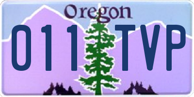 OR license plate 011TVP