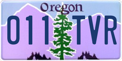 OR license plate 011TVR