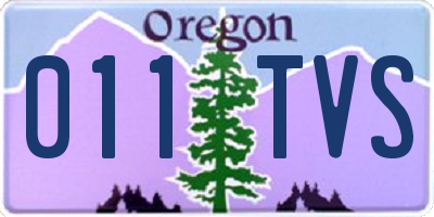 OR license plate 011TVS