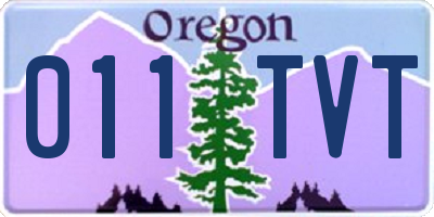 OR license plate 011TVT