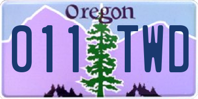 OR license plate 011TWD