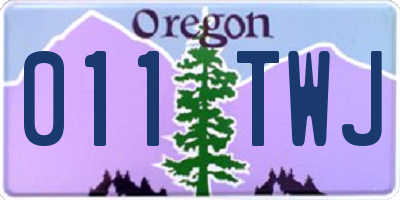 OR license plate 011TWJ