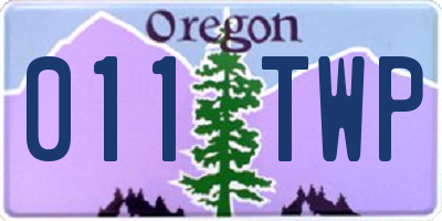 OR license plate 011TWP