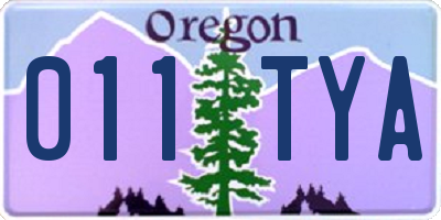 OR license plate 011TYA