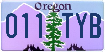OR license plate 011TYB
