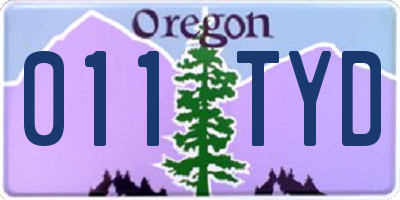 OR license plate 011TYD