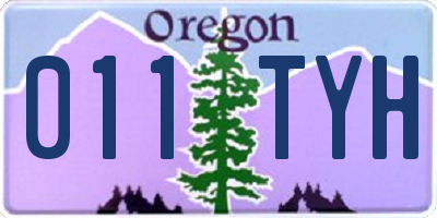 OR license plate 011TYH
