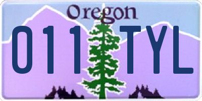 OR license plate 011TYL
