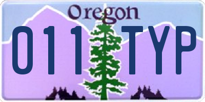 OR license plate 011TYP