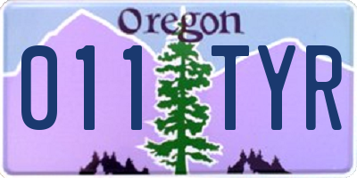 OR license plate 011TYR