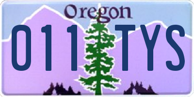 OR license plate 011TYS