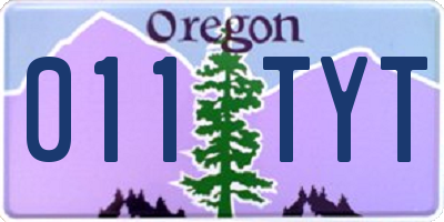 OR license plate 011TYT