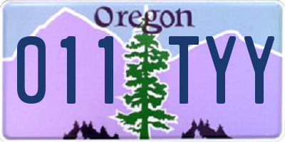 OR license plate 011TYY