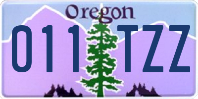 OR license plate 011TZZ
