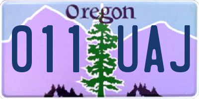 OR license plate 011UAJ
