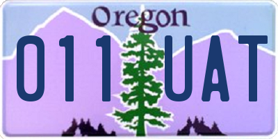 OR license plate 011UAT