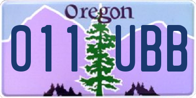 OR license plate 011UBB