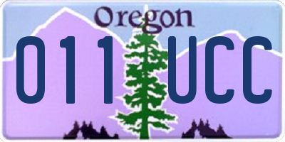 OR license plate 011UCC