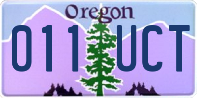 OR license plate 011UCT