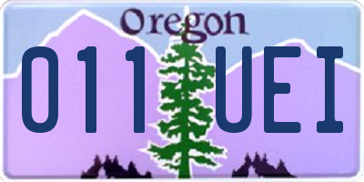 OR license plate 011UEI