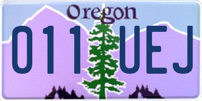OR license plate 011UEJ