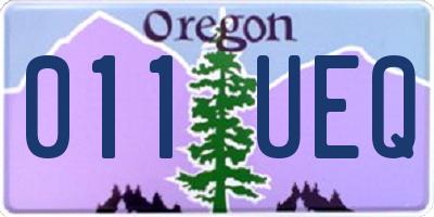 OR license plate 011UEQ