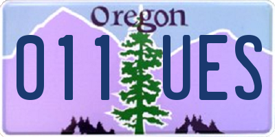 OR license plate 011UES